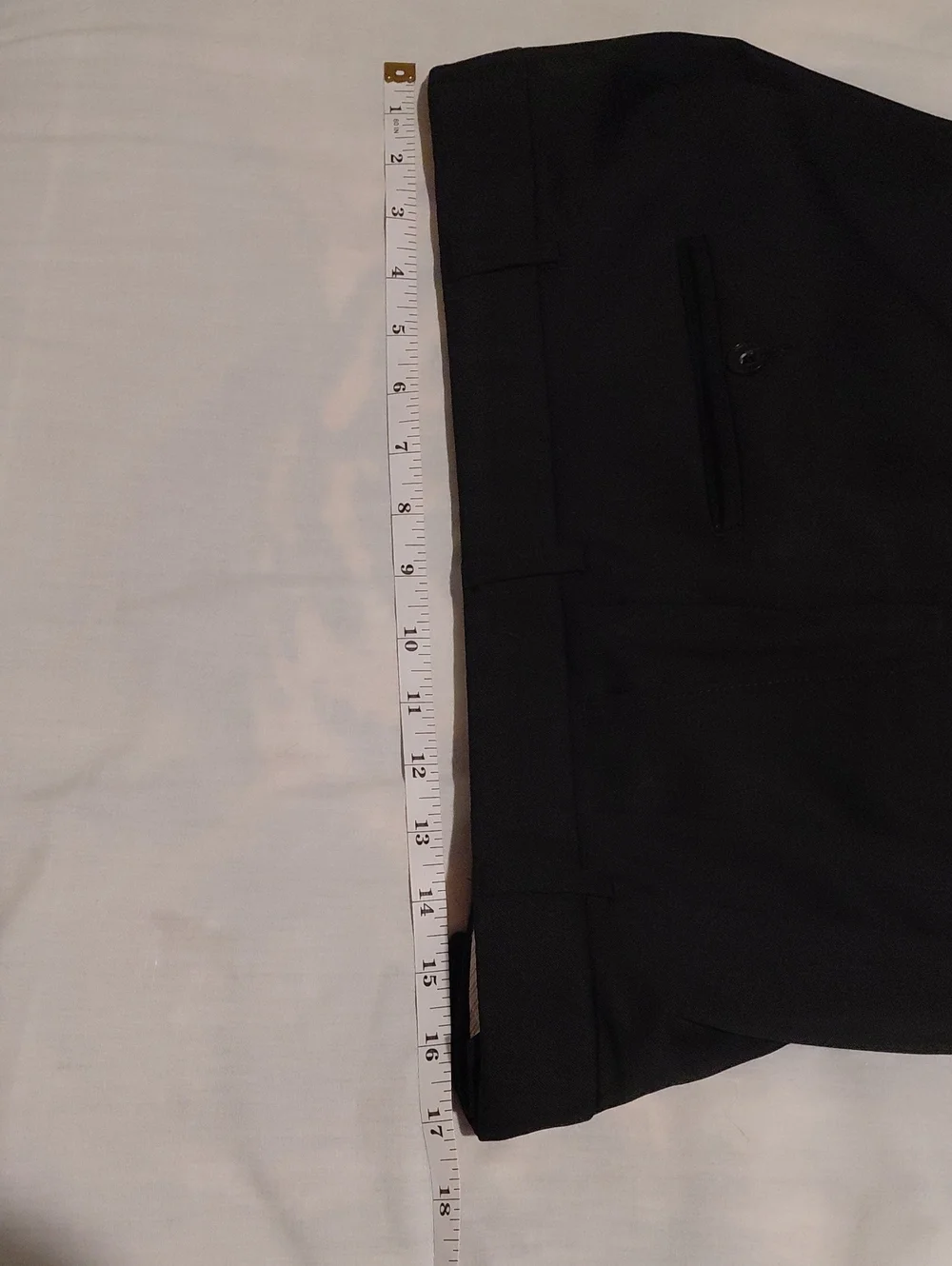 Neiman Marcus Super 120's Wool Black Dress Pants Cuffed Hem. 35W